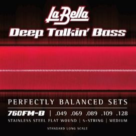 La Bella 49-128 Med Flats 5 String Bass