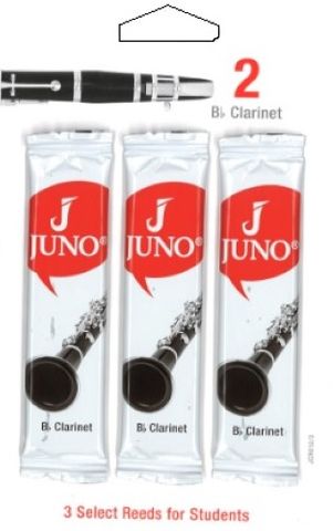 Vandoren Juno 2 CLARINET 3 Pack Reeds
