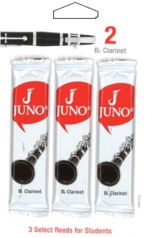 CLARINET 2 Vandoren Juno 3 Pack Reeds
