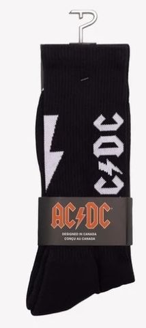 Lightning Strikes AC/DC Crew Socks Blk