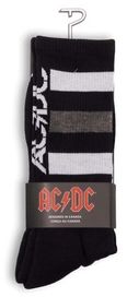 High Voltage AC/DC Crew Socks Blk Large