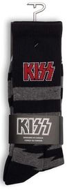 Kiss Lightning Stripes Crew Socks Charc