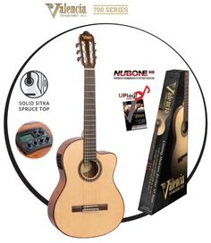 Valencia 4/4 704CE Ac/El Classic Guitar