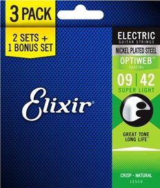 Elixir 16550 Optiweb 9-42 3 Pack Super L