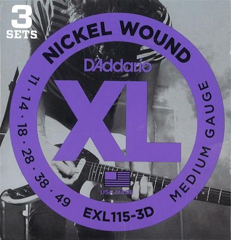 D'Addario 3D EXL115 Electric Guitar Str.