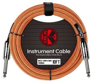 Kirlin 10ft ORANGE Woven Guitar Cable