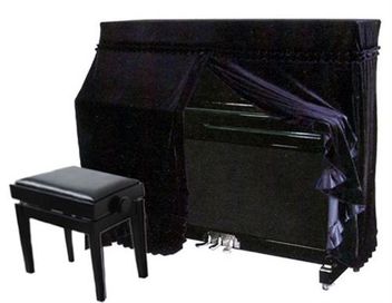 Black UP4 Upright Piano Cover