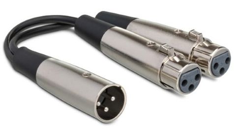 Hosa Y Cable XLR3M to XLR3F 18in