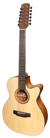 Martinez 1512SOP Ac/El 12 Strg Guitar