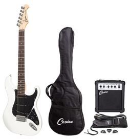 Casino CST22 WHT Guitar C10GBLK Gtr Pack