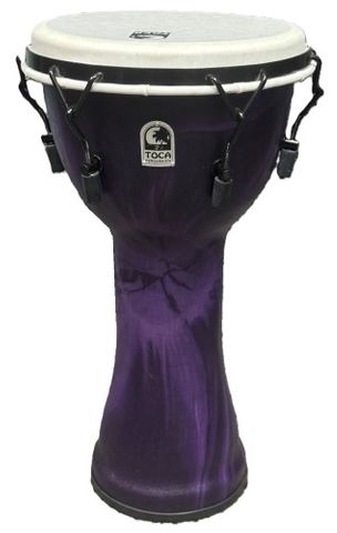 Toca 10in Mech Tune Wstock Purple Djembe