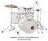 Pearl Export 725 EXX 22in White Drum Kit