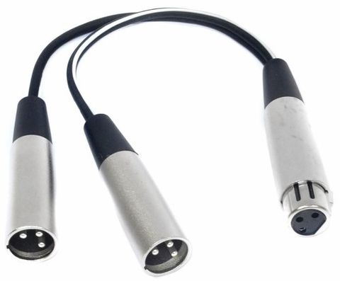 Leem 1 x XLRF-2 x XLRM Y-Cable