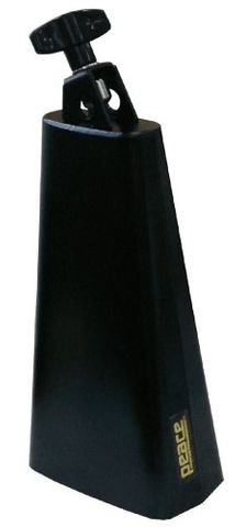 Peace 8in Black Cowbell