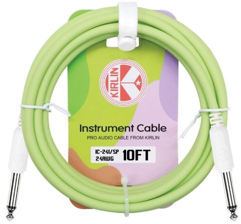 Kirlin 10ft Entry IC Spring Green Cable