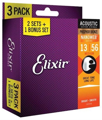 Elixir 3 Pack 13-56 16546 Nanoweb Ph Brz