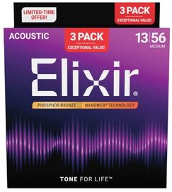 Elixir 3 Pack 13-56 16546 Nanoweb Ph Brz