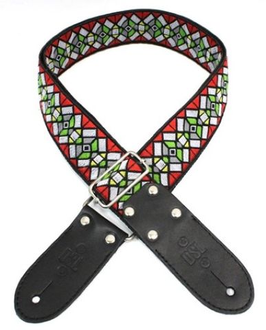 DSL Jacquard Haze Red Guitar Strap