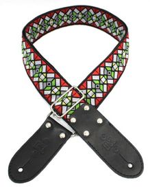 DSL Jacquard Haze Red Guitar Strap