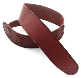 DSL 2.5in BLACK MAROON Leather Strap