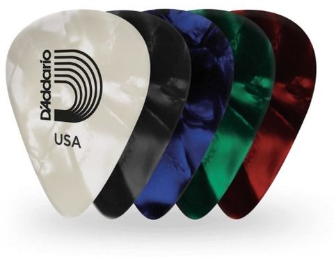 Daddario Pack of 10 Asst Pearl MED Picks