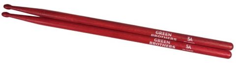 Nova 5A RED Green Brothers Drum Sticks