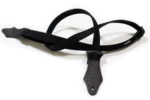 Franklin 5/8in Black Cotton Uke Strap