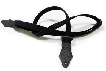 Franklin 5/8in Black Cotton Uke Strap