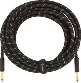 Fender Deluxe 25ft Black Tweed Cable