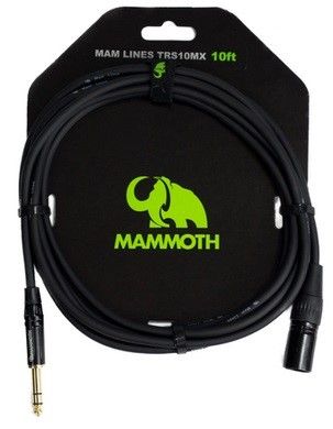 Mammoth TRS10MX 10ft TRS Jack to XLR (M)