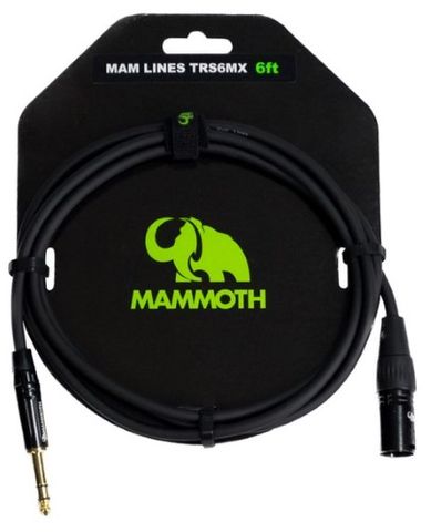 Mammoth TRS6MX 6ft TRS Jack to XLR (M)