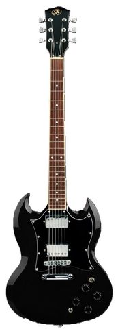SX GTSE4SKB Black Elect Guitar w Access