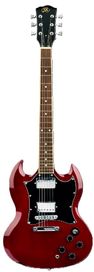 SX GTSE4SKTWR Red Elect Guitar w Access