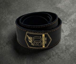 Maton 80th Black w Gold Leather Strap