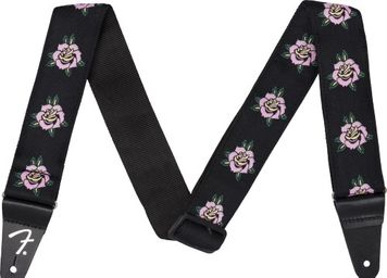 Fender Pink 2in Rose Guitar Strap