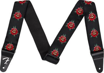 Fender Red 2in Rose Guitar Strap
