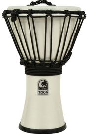 Toca 7in Metallic White Colour Djembe