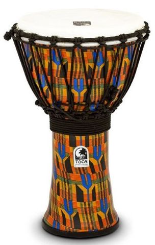 Toca 9in Kente Ropetune Djembe Syn Head