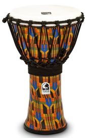 Toca 9in Kente Ropetune Djembe Syn Head