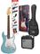 SX SE1SKHIB Electric Ice Blue Guitar Kit