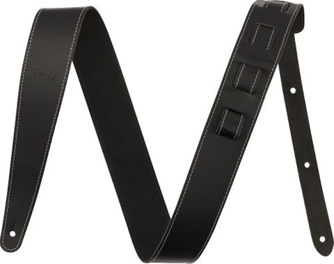 Fender 2in Essentials BLK Leather Strap