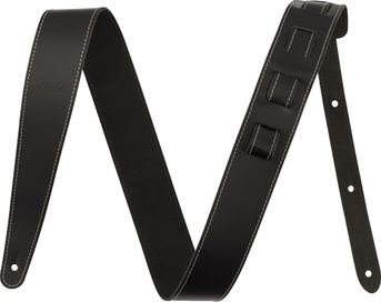 Fender 2in Essentials BLK Leather Strap