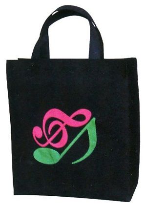 Black with Clef and Quaver Music Bag