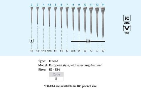 MUSTAD E HEAD NAIL