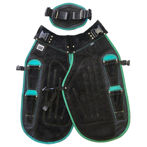 EDGE WOMENS FARRIER APRON BLACK-GREEN