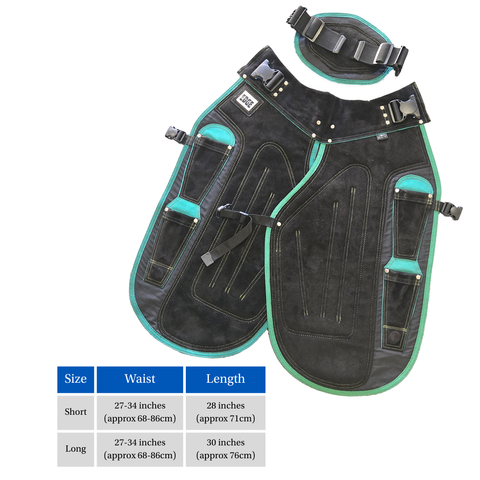 EDGE WOMENS FARRIER APRON BLACK-GREEN