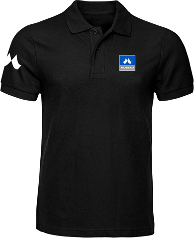 MUSTAD POLO SHIRT IN BLACK - 2XL