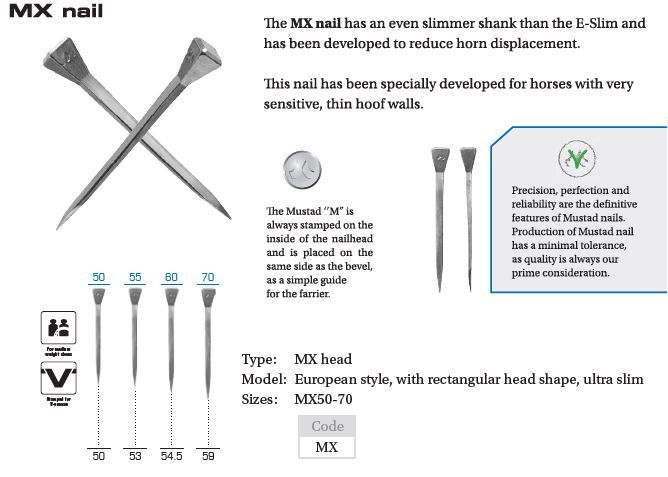 Mustad - Horseshoe Nails - E-Slim