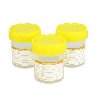 Specimen Jar 70ml Yellow - Each