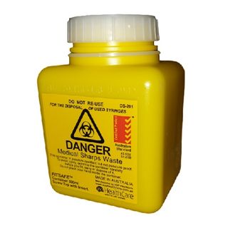 ASP Sharps Disposal Container 500ml Screw Top - Each